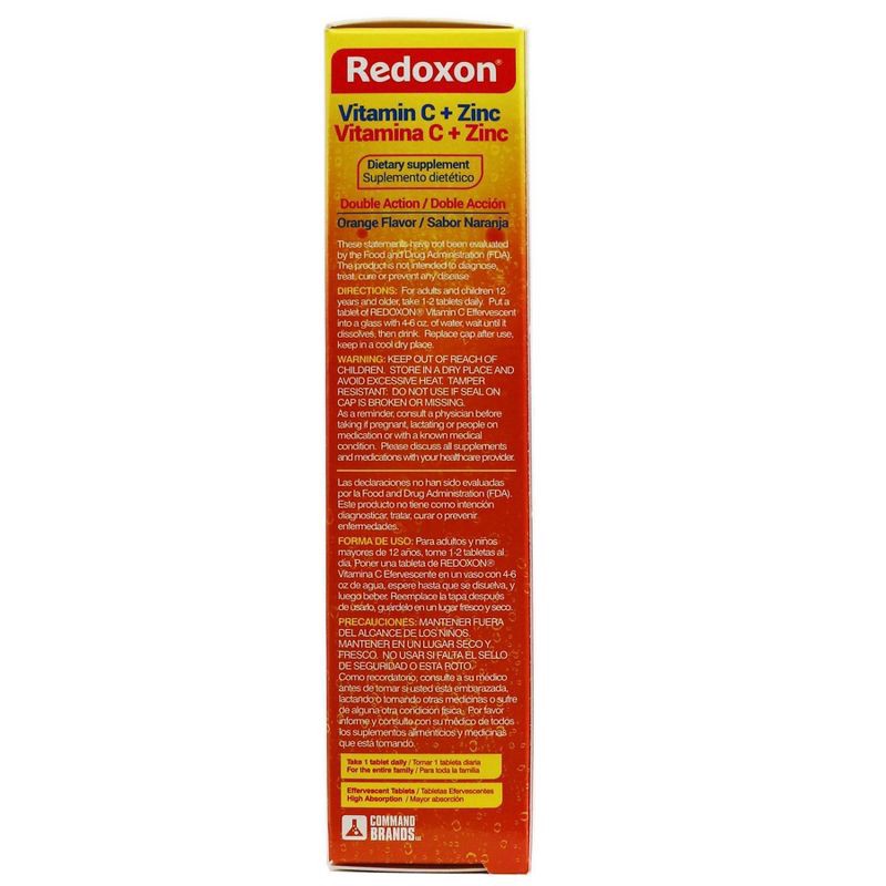 slide 2 of 5, Redoxon Vitamin C + Zinc Tablets - Orange - 20ct, 20 ct