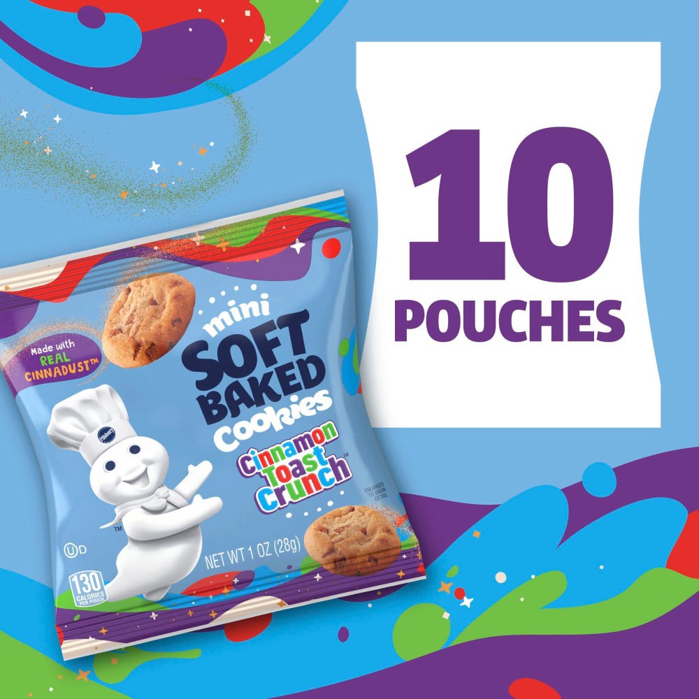 slide 5 of 6, Pillsbury Mini Soft Baked Cinnamon Toast Crunch Cookies Snack Bags, 10 ct; 1 oz