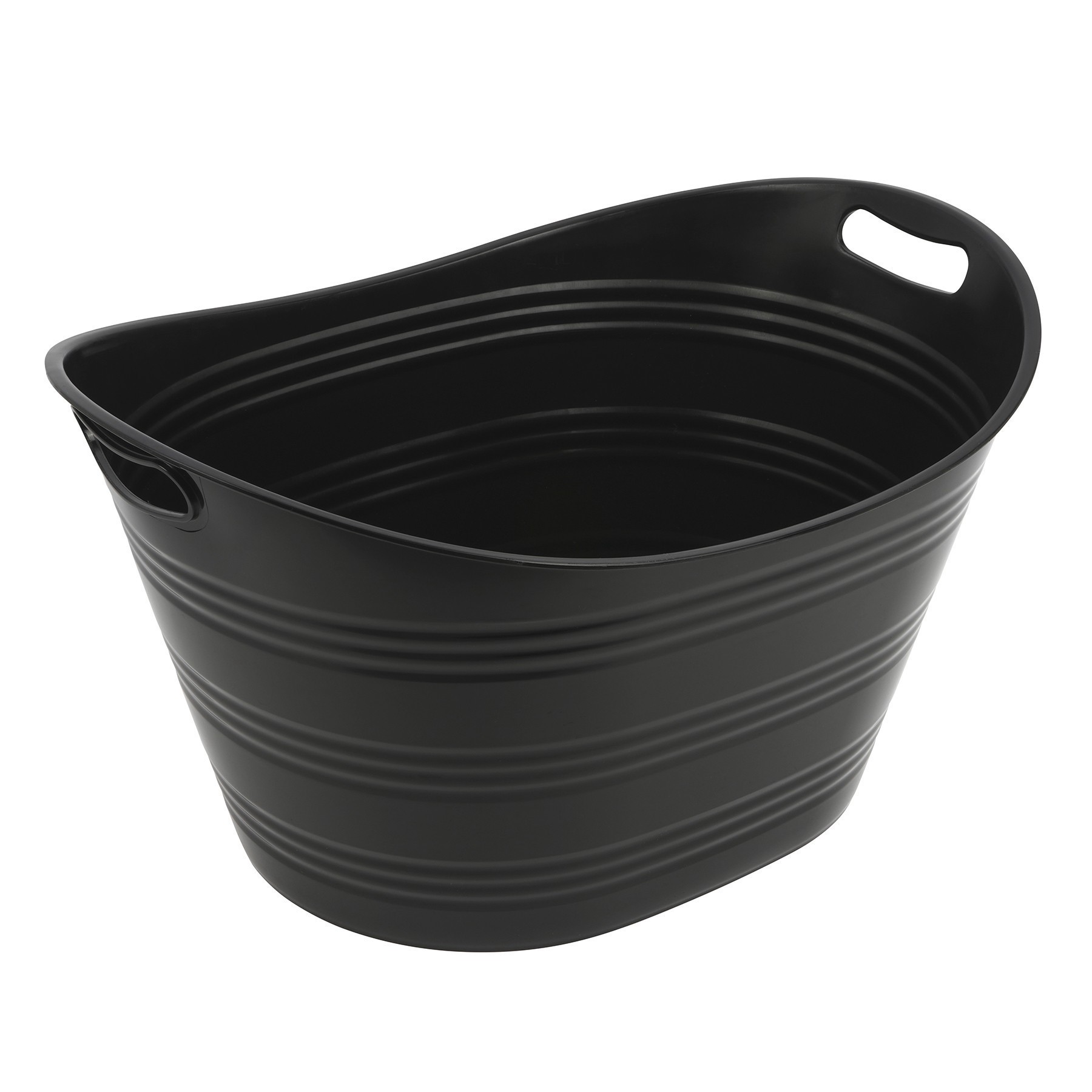 slide 2 of 2, 21" Black Plastic Ice Tub By Celebrate It, 21 in x 16 in x 11.8 in