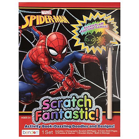 slide 1 of 1, Bendon Spiderman Scratch Fantastic - Each, 1 ct
