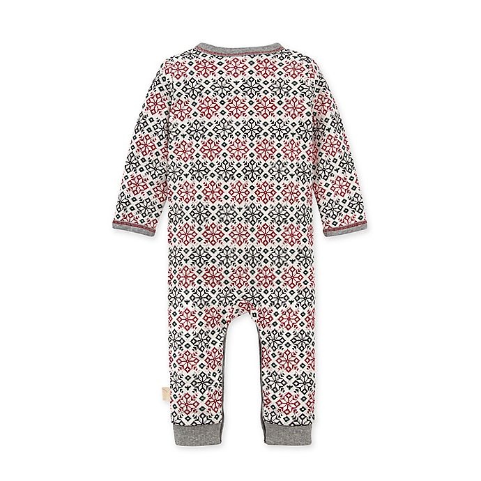 slide 2 of 2, Burt's Bees Baby Newborn Snowflake Fair Isle Organic Cotton Coverall, 1 ct