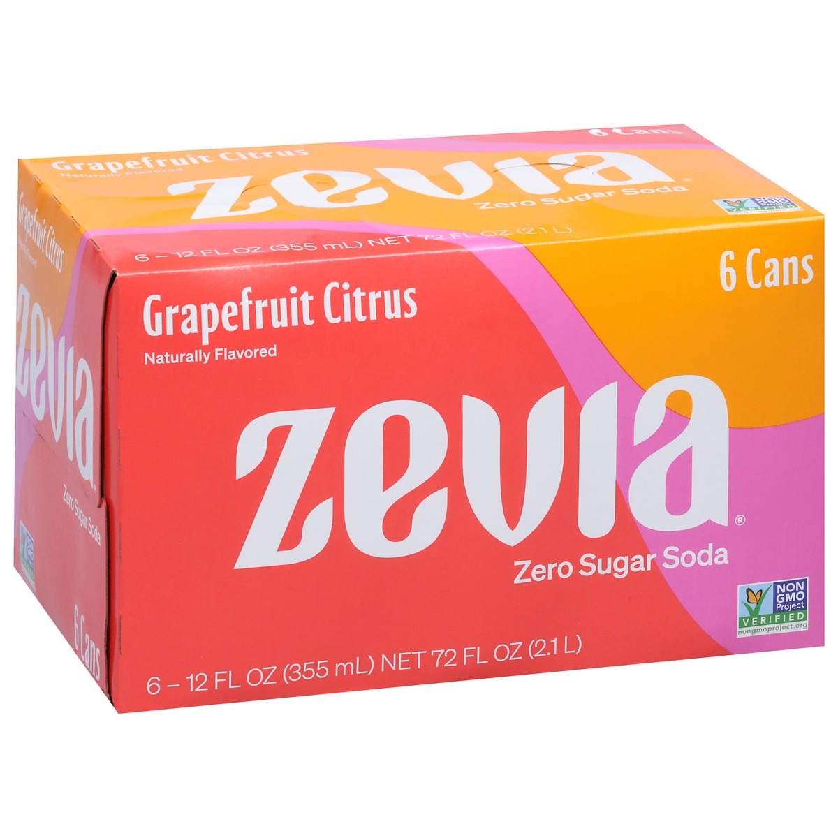 slide 2 of 9, Zevia Grapefruit Citrus Zero Calorie Soda, 72 fl oz