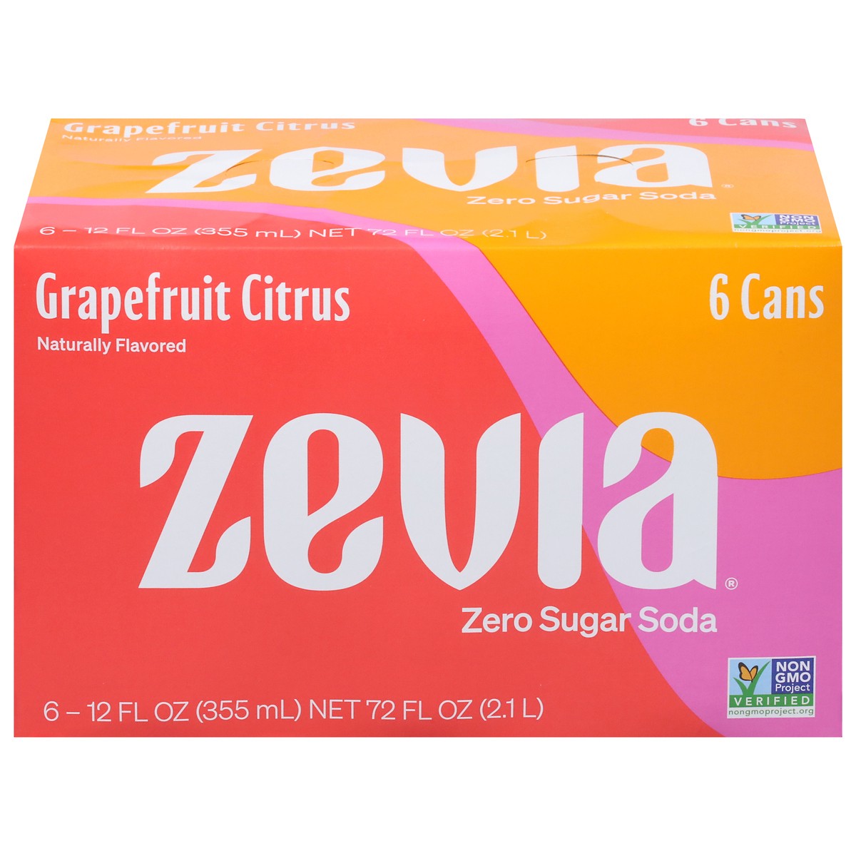 slide 1 of 9, Zevia Grapefruit Citrus Zero Calorie Soda, 72 fl oz