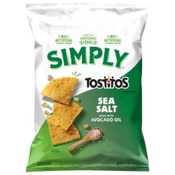 Tostitos Simply Tortilla Chips Sea Salt Made With Avocado Oil 7.5 Oz