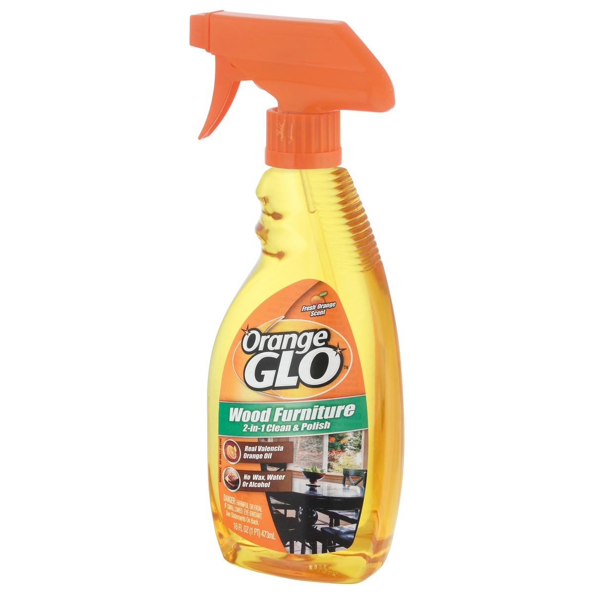Orange Glo Clean & Polish, 2in1, Wood Furniture, Fresh Orange Scent