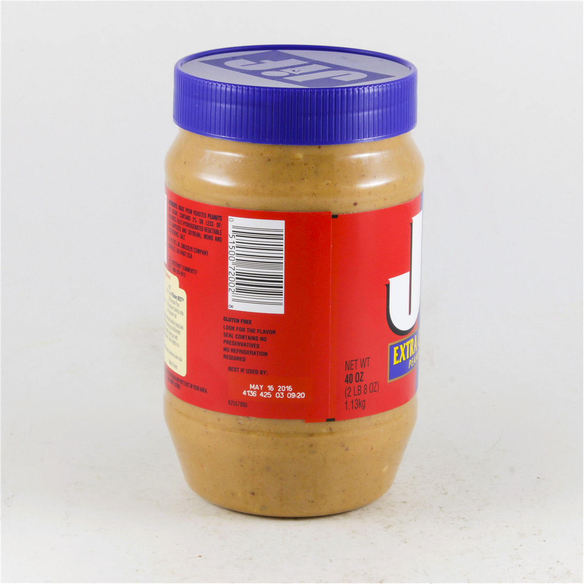 slide 4 of 4, Jif Extra Crunchy Peanut Butter, 40-Ounce Jar, 40 oz