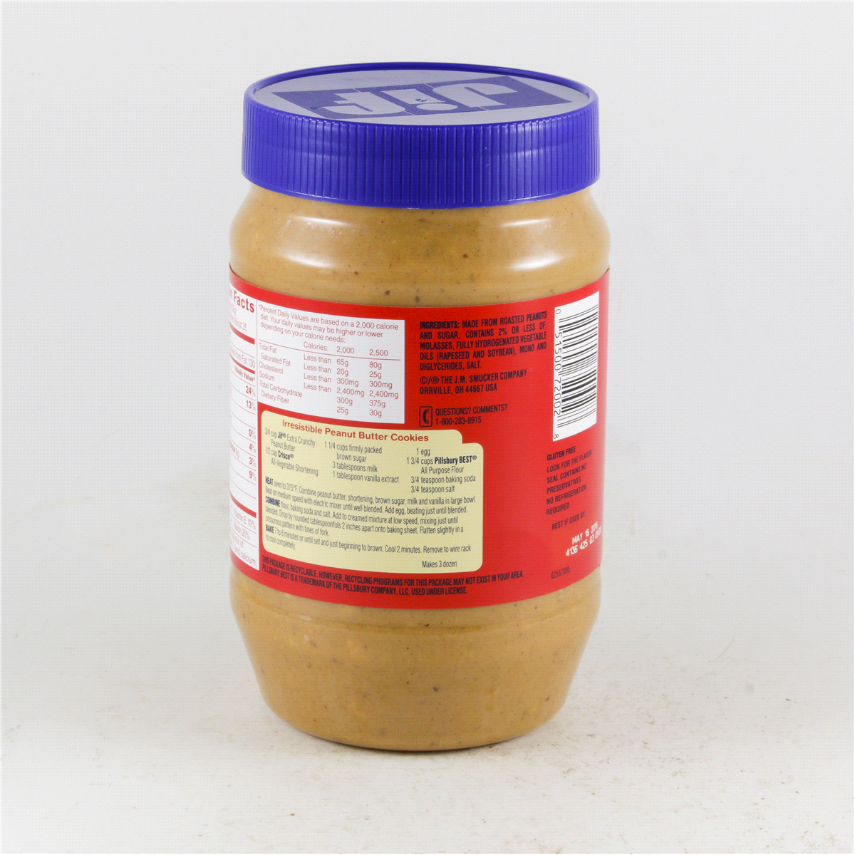 slide 2 of 4, Jif Extra Crunchy Peanut Butter, 40-Ounce Jar, 40 oz