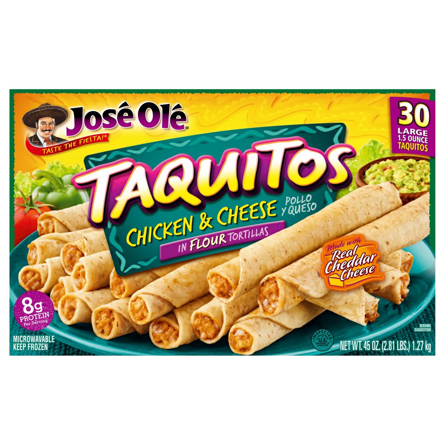 slide 1 of 3, José Olé Chicken & Cheese Taquitos 30 ea, 30 ct