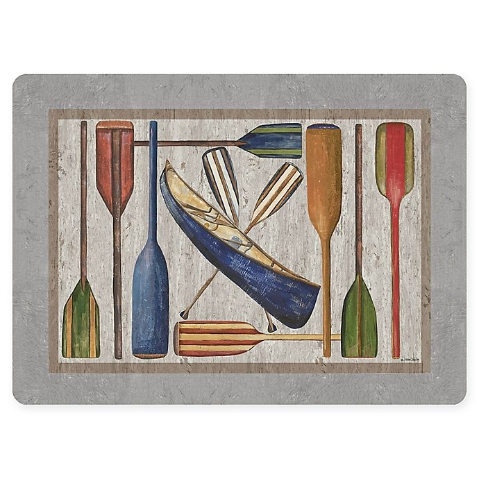 slide 1 of 1, Dasco Vintage Oars Laminated Placemat - Grey, 1 ct