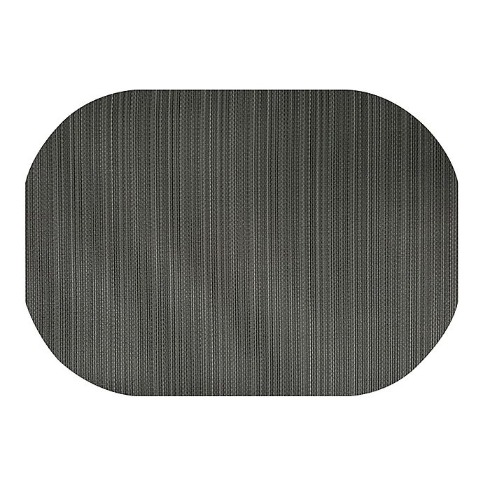 slide 1 of 1, Dasco Cabo Oval Laminated Placemat - Grey, 1 ct
