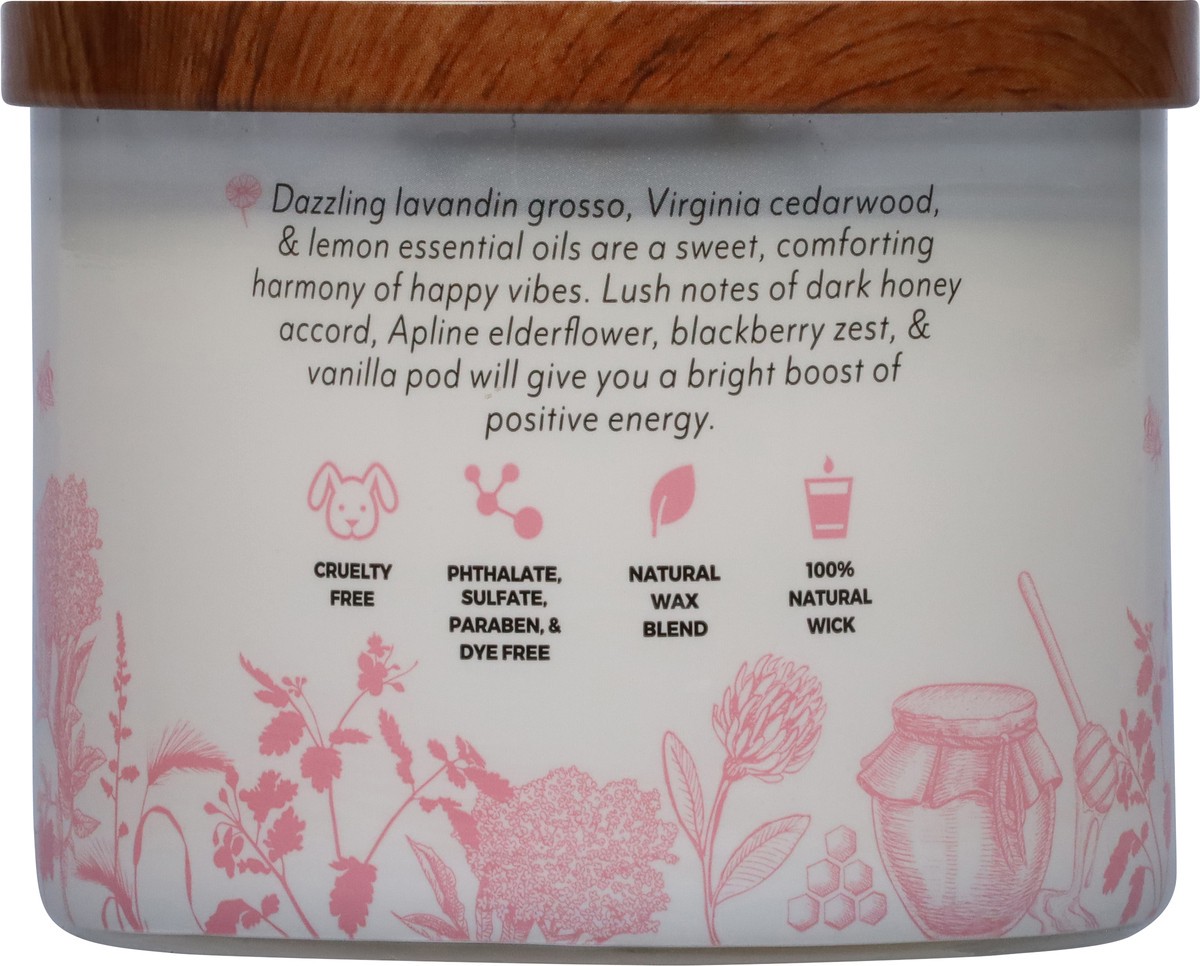 slide 2 of 9, Essential Elements 3 Wick Elderflower + Honey Candle 1 Each, 1 ct