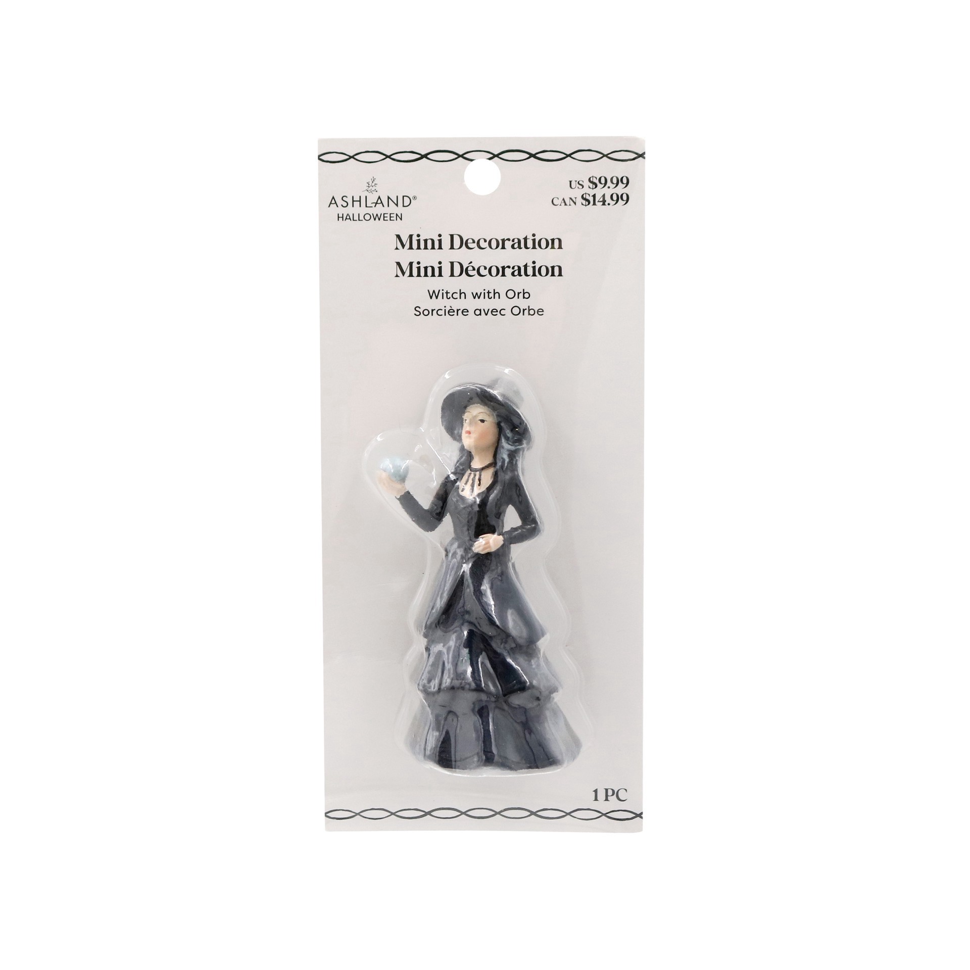 slide 4 of 4, Mini Witch With Orb By Ashland, 1.73 in x 3.49 in x 1.72 in