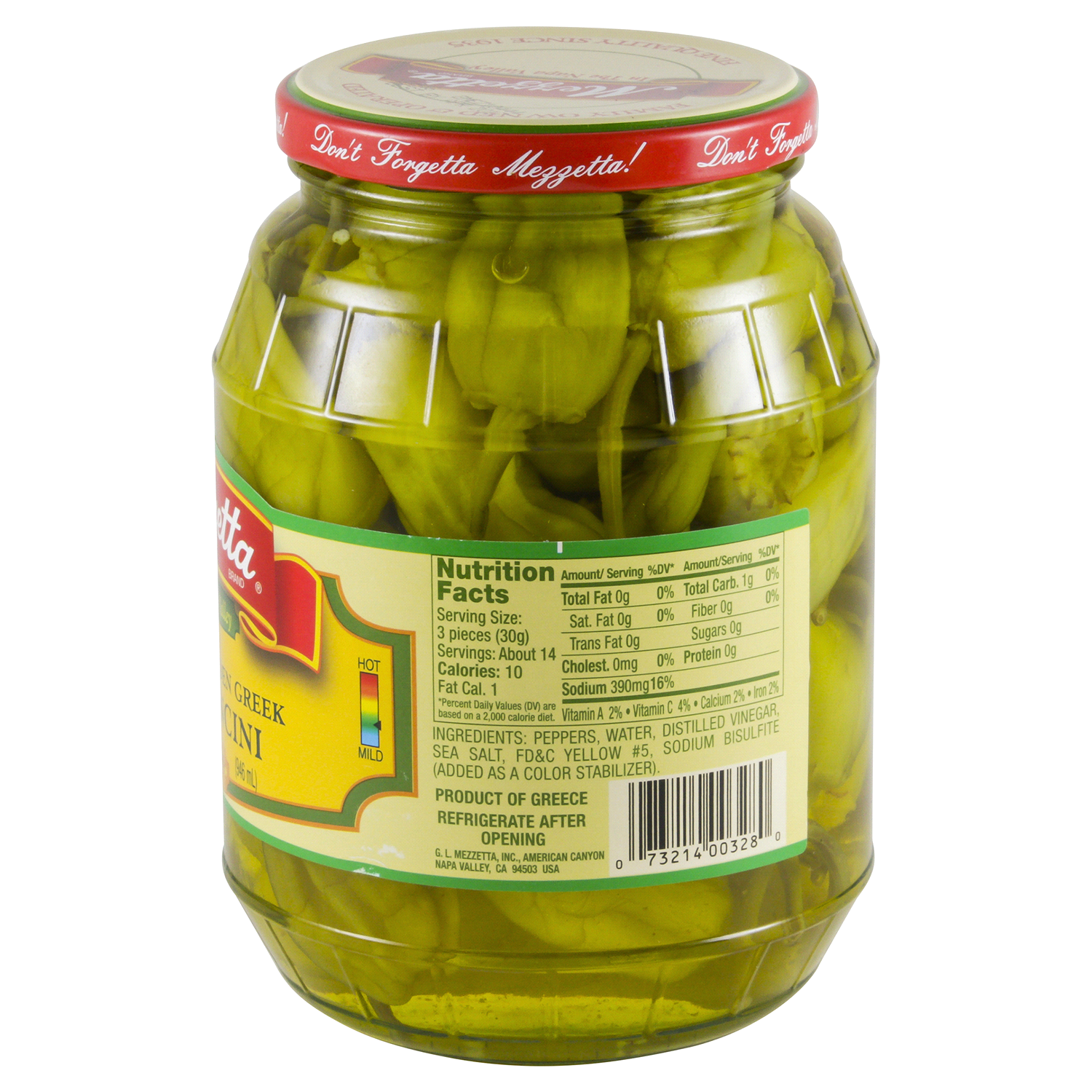 slide 3 of 3, Mezzetta Golden Greek Peperoncini, 32 fl oz, 32 fl oz