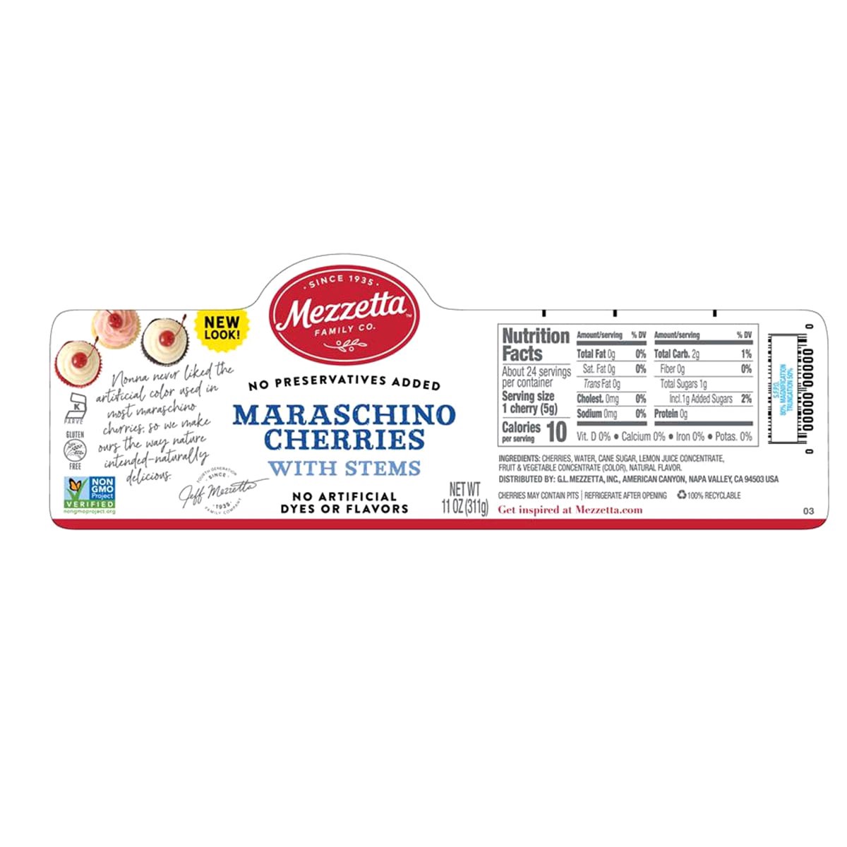 slide 5 of 5, Mezzettaetta Machino Cherries Without Stems, 11 oz