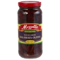Mezzetta Sliced Greek Kalamata Olives, 9.5 oz Dr. Wt.