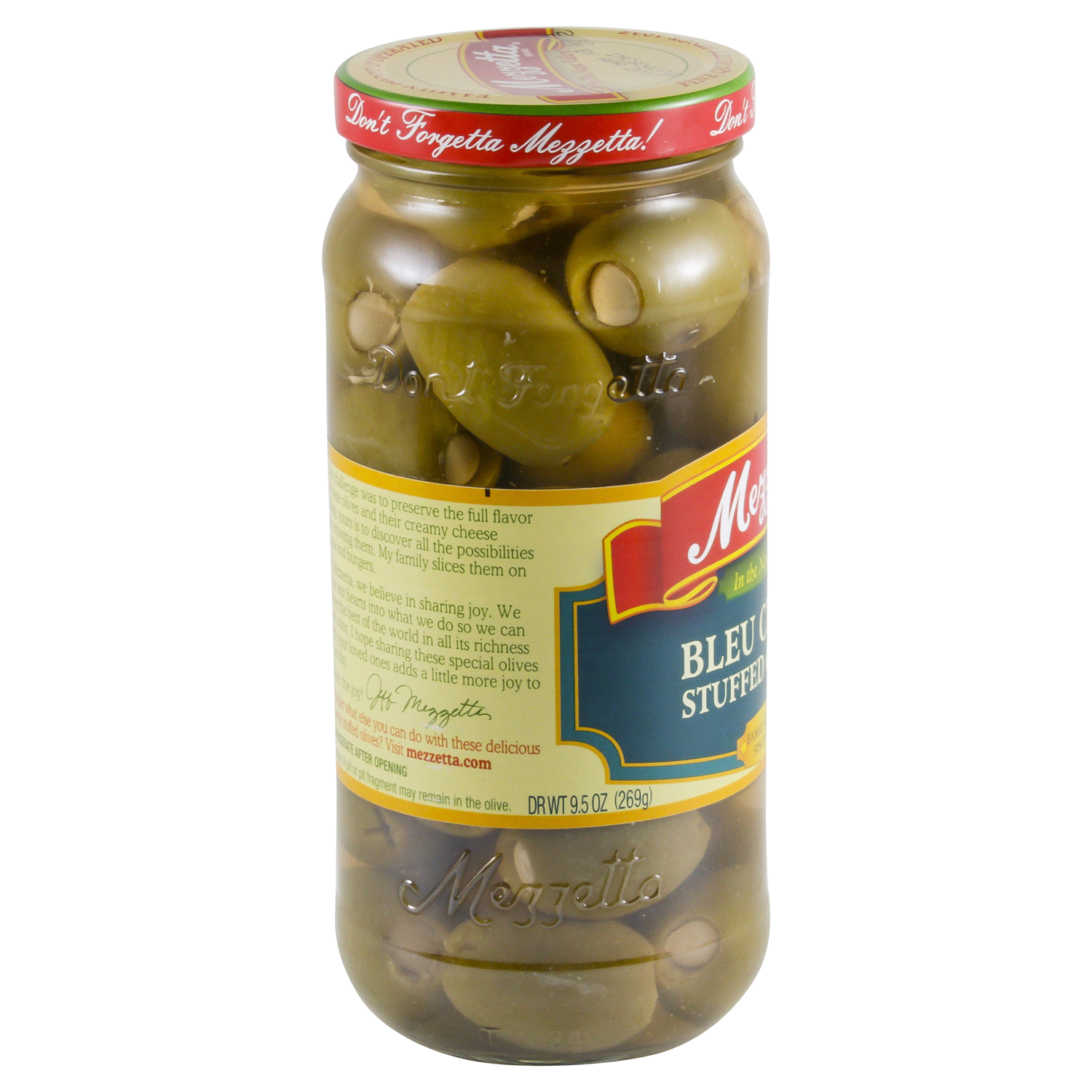slide 2 of 3, Mezzetta Bleu Cheese Stuffed Olives, 9.5 oz Dr. Wt., 9.50 oz