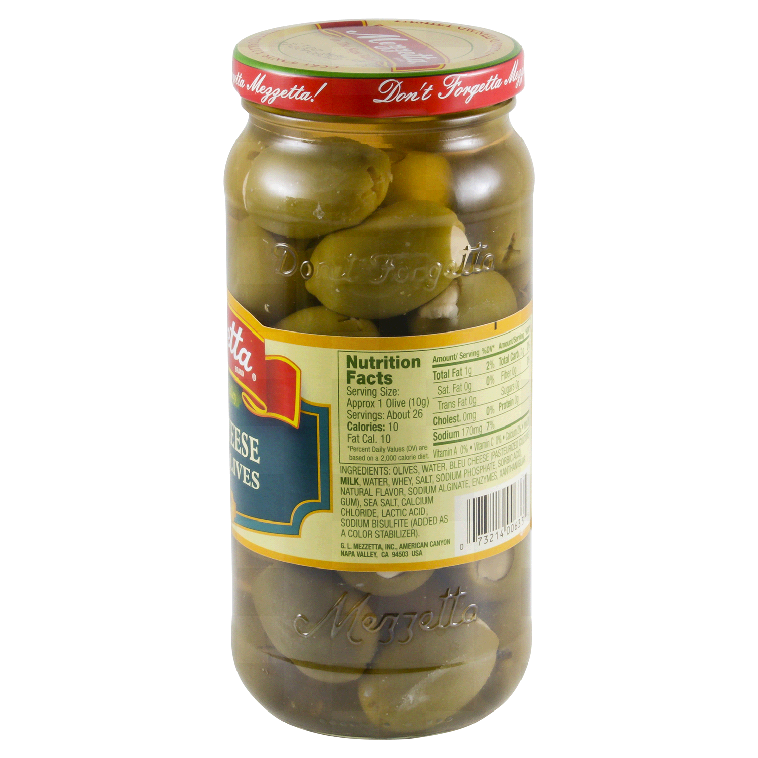 slide 3 of 3, Mezzetta Bleu Cheese Stuffed Olives, 9.5 oz Dr. Wt., 9.50 oz