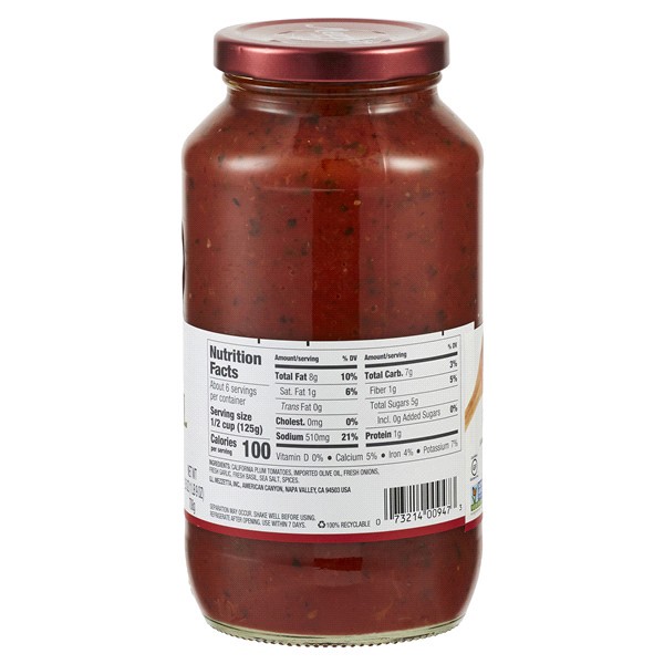 slide 2 of 5, Mezzetta Family Recipes Tomato Basil Sauce, 25 oz, 25 oz