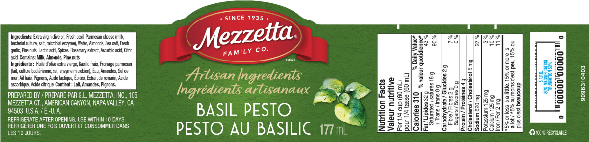 slide 2 of 2, Mezzetta Artisan Ingredients Basil Pesto, 6.25 oz, 6.25 oz