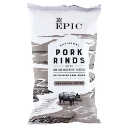 EPIC Sea Salt & Pepper Pork Rinds, Keto Friendly, Paleo Friendly, 2.5 oz