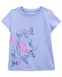 Oshkosh Kid Mermaid Graphic Tee Purple M
