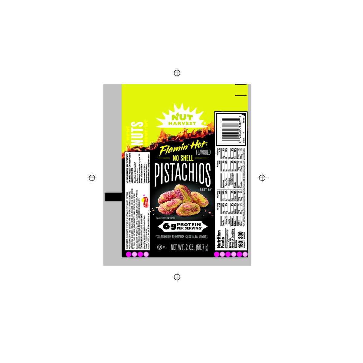 slide 6 of 8, Nut Harvest No Shell Pistachios Flamin' Hot Flavored 2 Oz, 2 oz