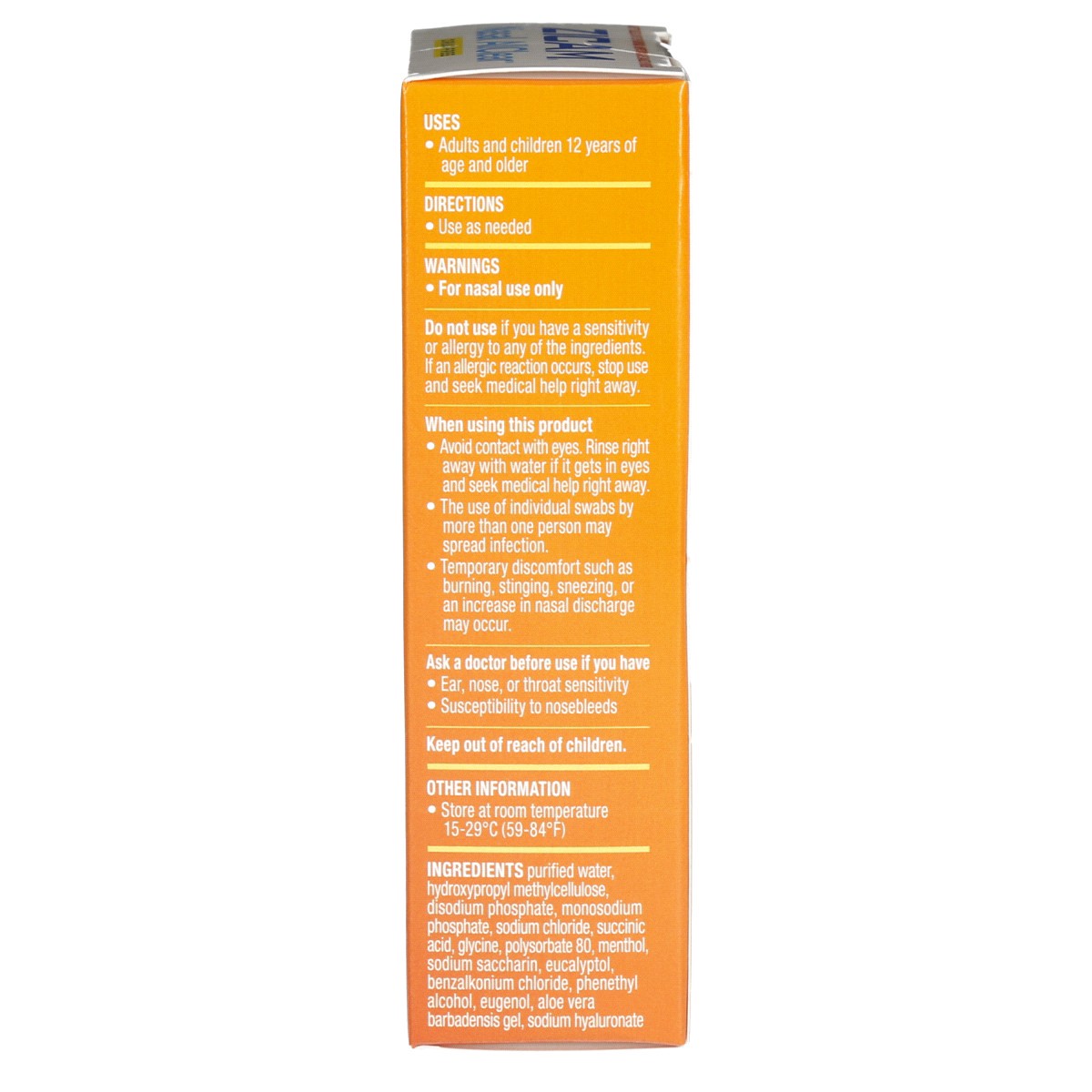 slide 2 of 2, Zicam All Clear Swabs, 20 ct