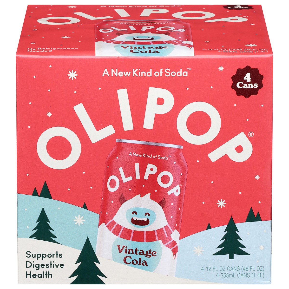 slide 1 of 1, OLIPOP Vintage Cola Soda - 4pk/12 fl oz, 4 ct; 12 fl oz