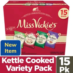 Miss Vickie's Kettle Cooked Potato Chips Variety Pack 1 Oz, 15 Count