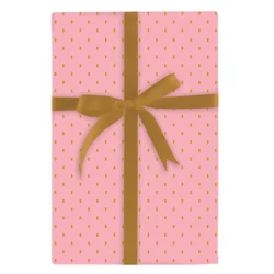Design Design Gold Swiss Dots Blossom Roll Gift Wrap