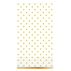Design Design Gold Swiss Dots Cream Guest Towel Napkin
