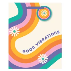 Design Design Medium Groovy Good Vibes Tote Bag