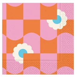 Design Design Groovy Vibes Floral Geo Luncheon Napkin