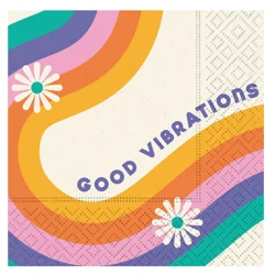 Design Design Groovy Vibe Good Vibrations Beverage Napkin