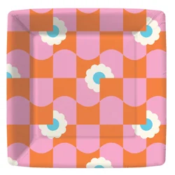 Design Design Groovy Vibes Floral Dinner Plate