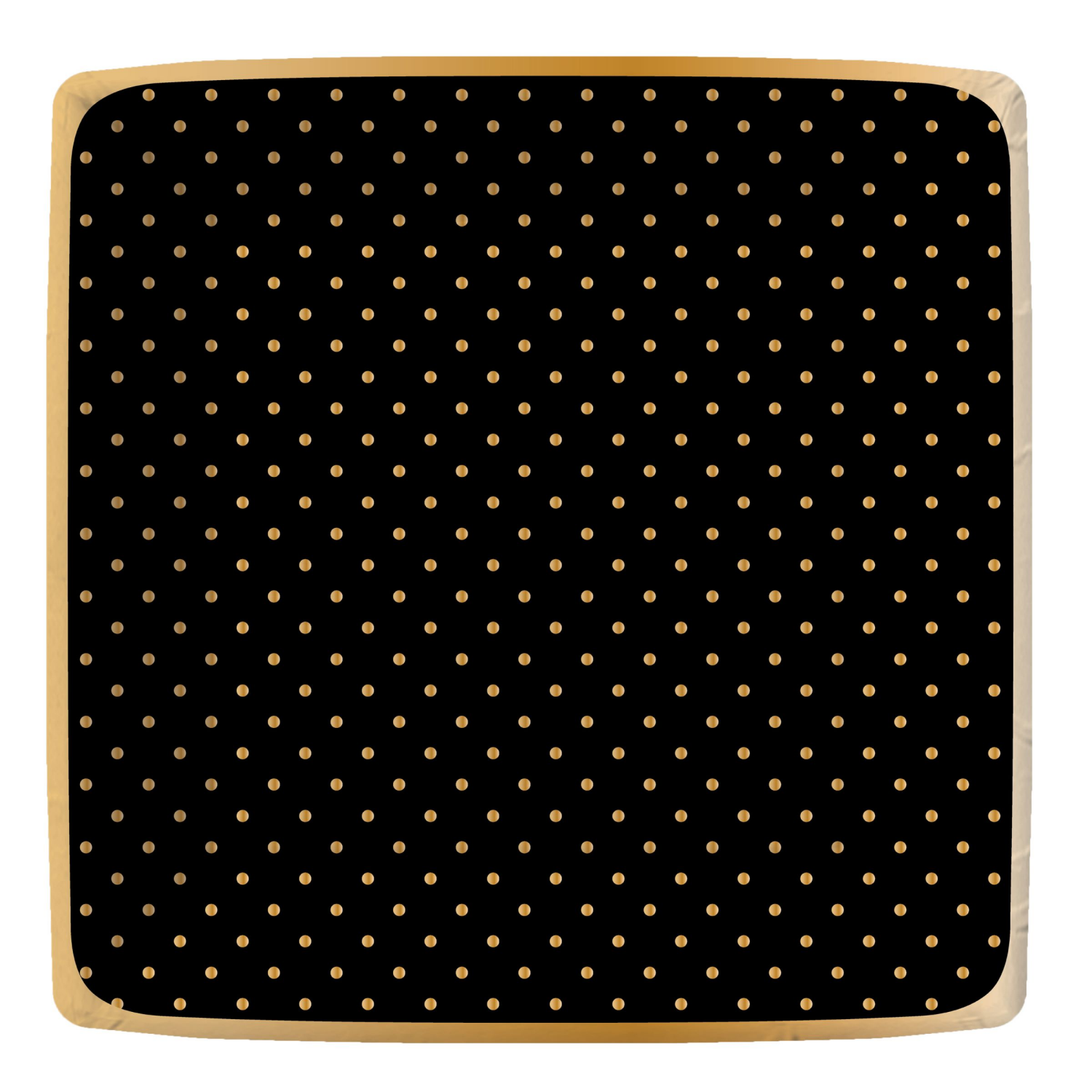 slide 1 of 1, Design Design Gold Swiss Dots Black Dinner Plate, 1 ct