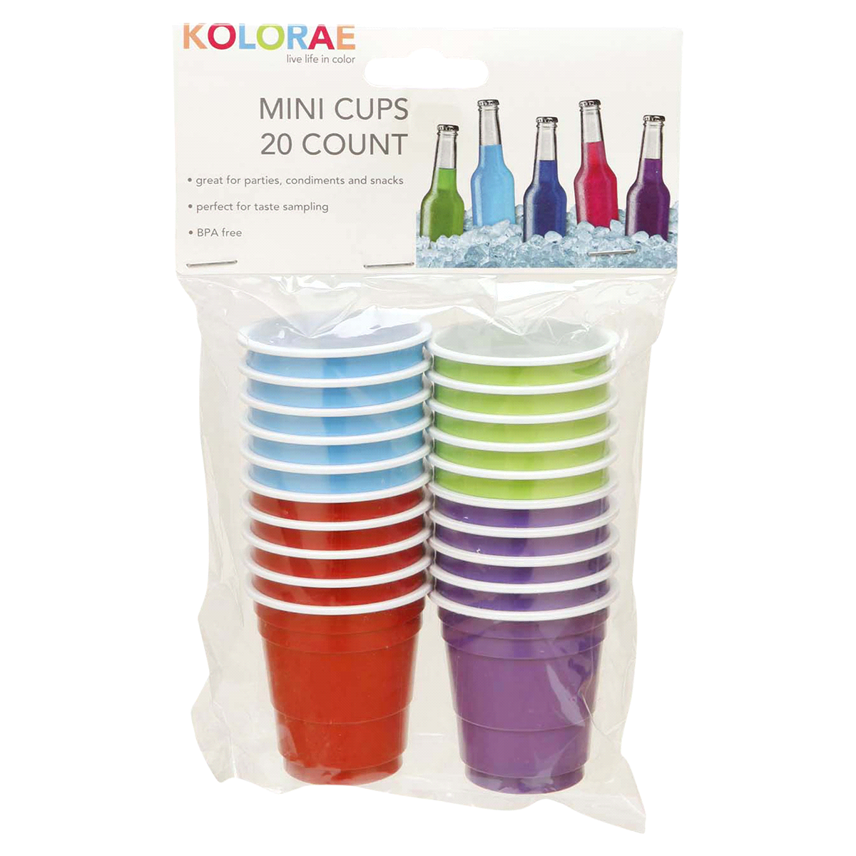 slide 1 of 5, Kolorae Mini Cups, 20 ct