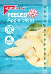 Crunch Pak Peeled Apple Slices 24 Oz Gusseted Bag