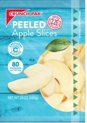 Crunch Pak Peeled Apple Slices 24 Oz Gusseted Bag