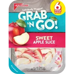 Crunch Pak Sweet apple slices packages