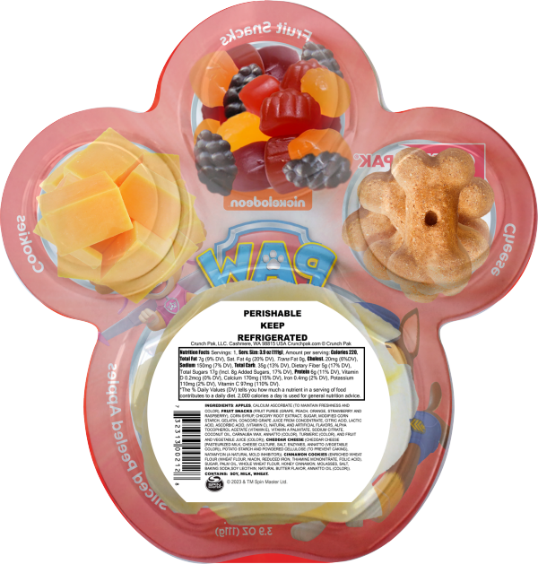 slide 4 of 5, Crunch Pak Paw Patrol Apples, Cheddar, Fruit Snacks & Cookies 3.9 oz, 3.9 oz