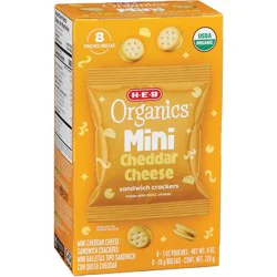 H-E-B Organics Mini Cheddar Cheese Sandwich Crackers 1 oz Bags