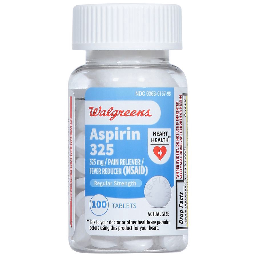 slide 1 of 3, Walgreens Aspirin Tablets 325Mg, 100 ct