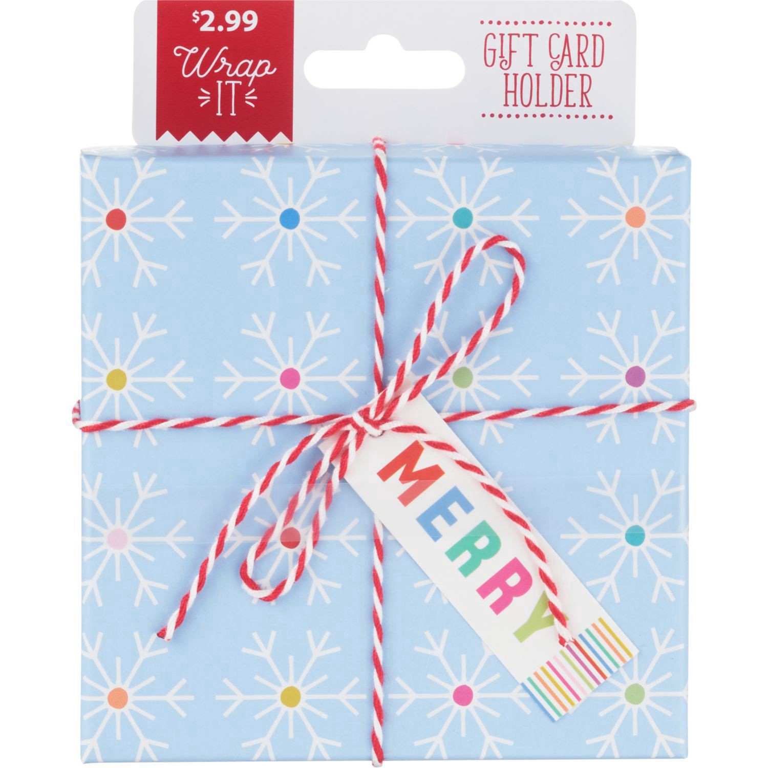 slide 1 of 1, Wrap It "Merry" Gift Card Holder Box, 7 ct