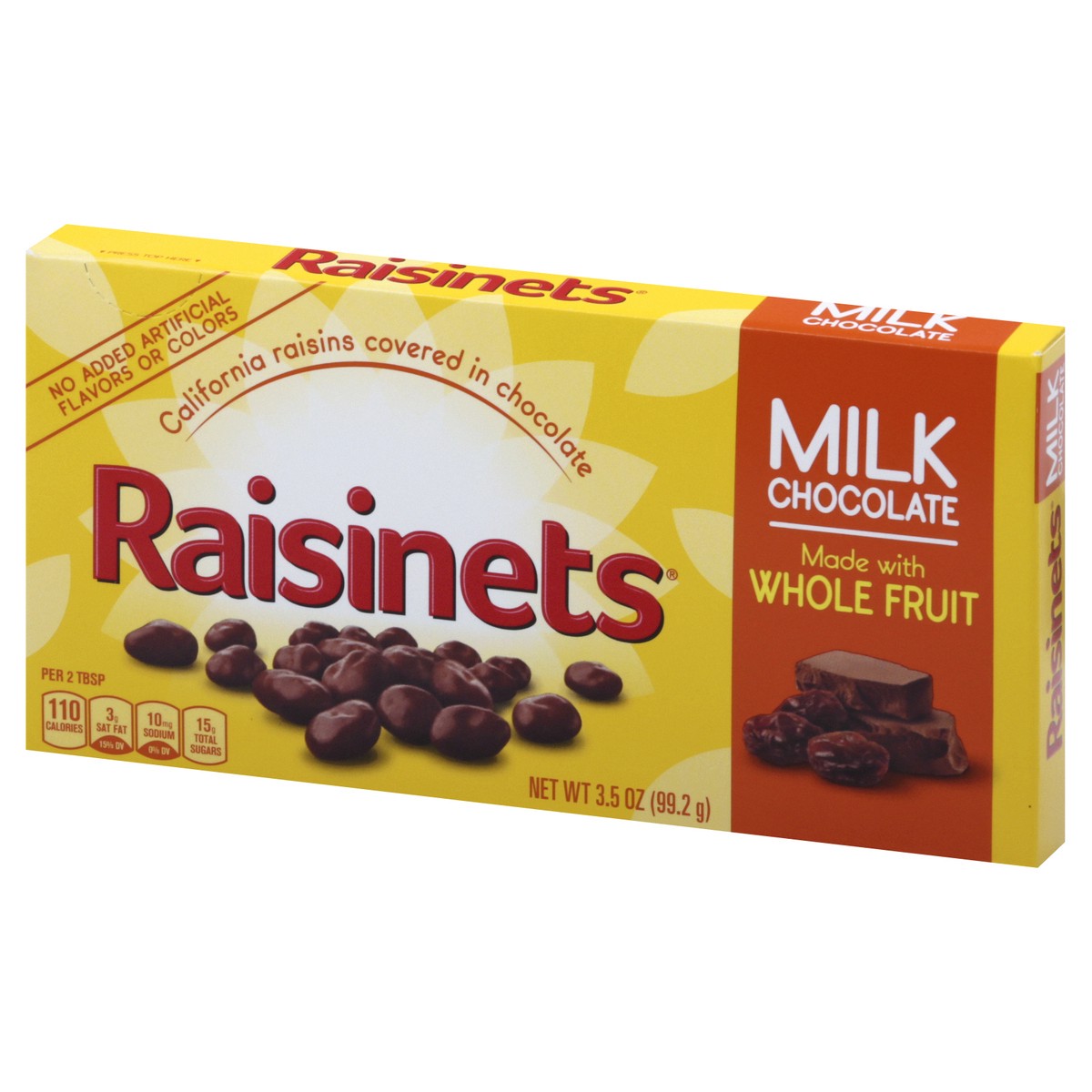 slide 3 of 9, Raisinets Milk Chocolate Raisins 3.5 oz, 3.5 oz