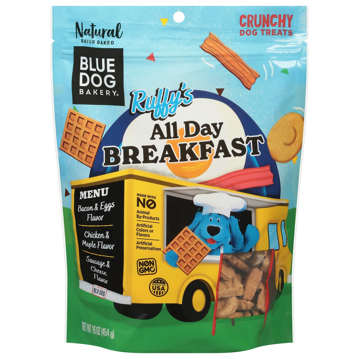 slide 1 of 1, Blue Dog Bakery Crunchy Ruffy's All Day Breakfast Dog Treats 16 oz, 16 oz