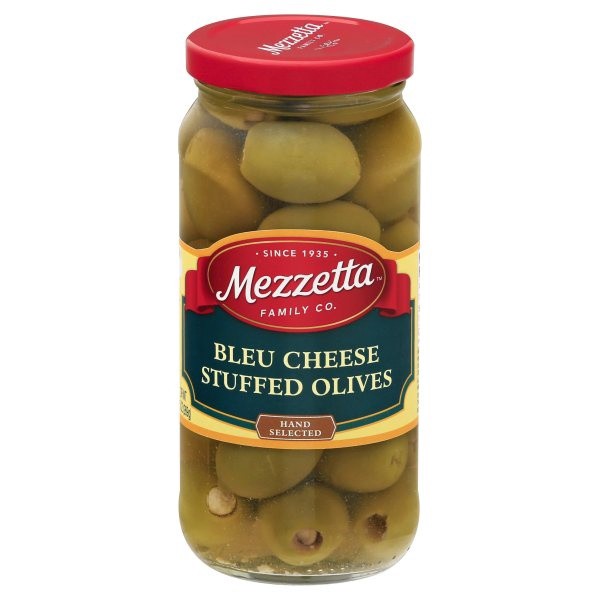 slide 1 of 7, Mezzetta Bleu Cheese Stuffed Olives, 9.5 oz Dr. Wt., 9.5 oz