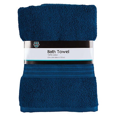 slide 1 of 1, All About U Bath Towel Navy, 1 ct