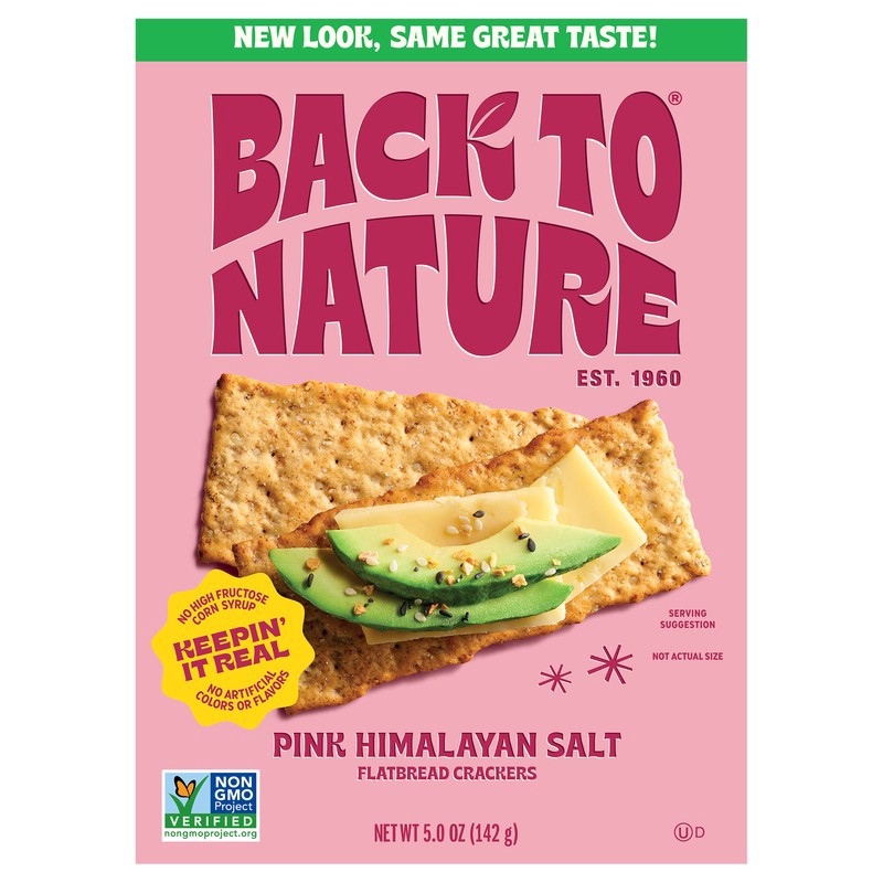 slide 1 of 1, Back to Nature Flatbread Crackers, Pink Himalayan Salt, 5 oz