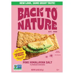 Back to Nature Flatbread Crackers, Pink Himalayan Salt
